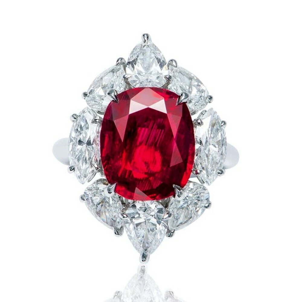 Luxury Imitated Ruby Ring Sz 6